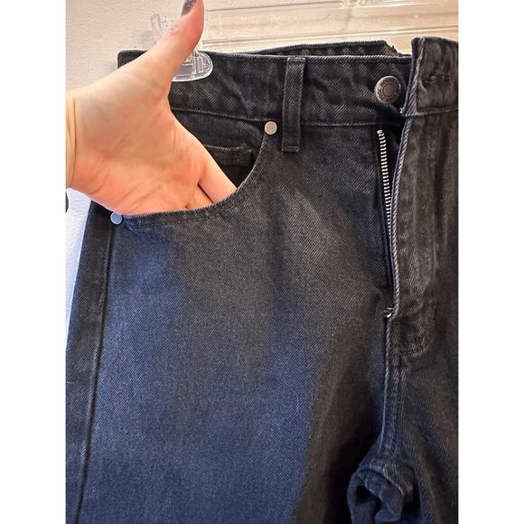 Pool House New York Tokyo Dad Jeans Baggy Wide-Leg Black Dark Wash 30 - Picture 6 of 12